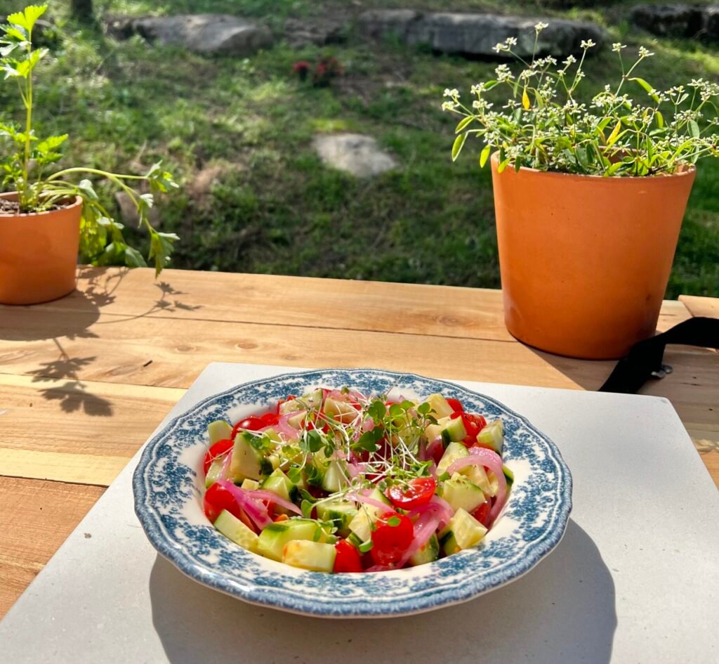 Crunchy Cucumber Tomato Salad