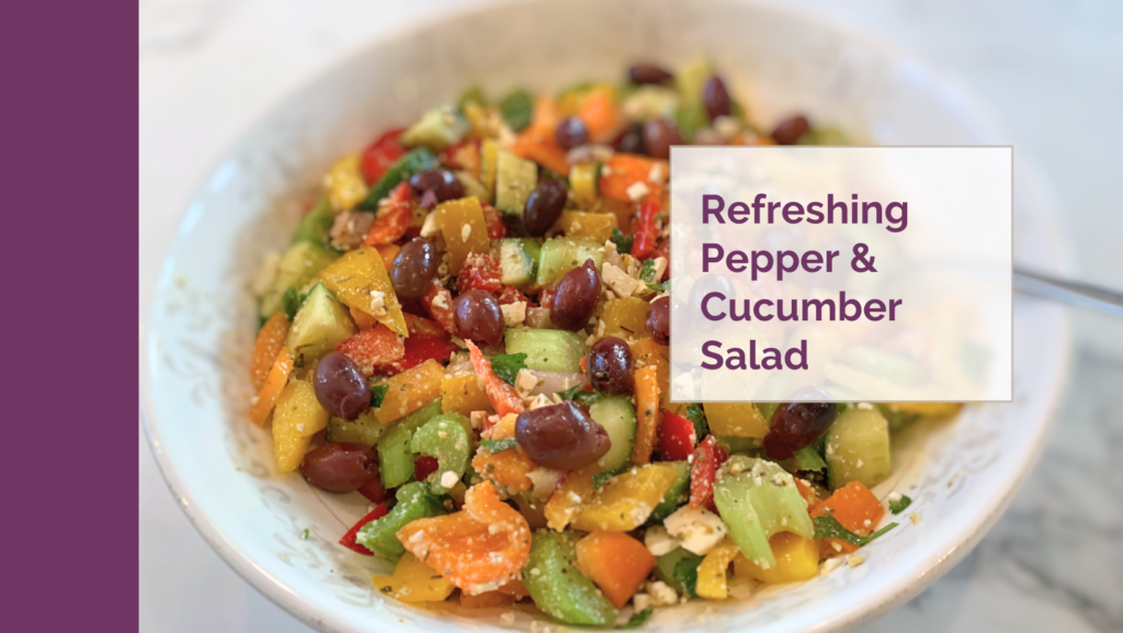 Refreshing Pepper Cucumber Salad - A Little Nutrition - Winnipeg Nutrition Dietitian + Therapy Services